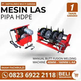 Supplier Mesin Pemanas Pipa Hdpe Type L Manual Ukuran 40-160mm A4