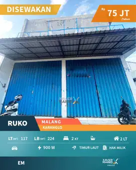 Disewakan Ruko Luas di Karanglo, Dekat Exit Tol Singosari, Malang