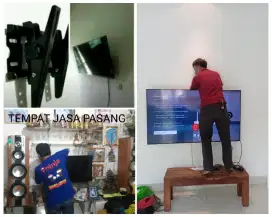 Pasang braket jika sudah ada bracket breket briket nya