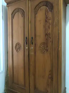 lemari jati 2 pintu