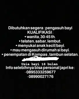 MENCARI PENGASUH ANAK