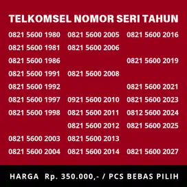 Nomor Cantik Telkomsel Seri Tahun