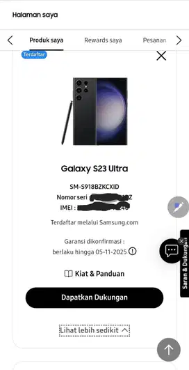 Samsung S23 Ultra Garansi Sein