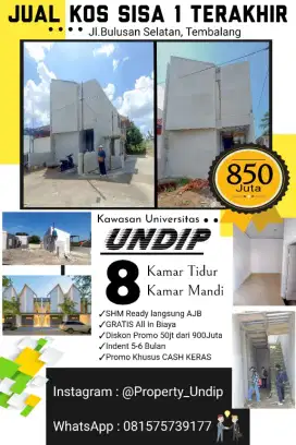 JUAL KOS MURAH 8KT 850JT BULUSAN UNDIP TEMBALANG