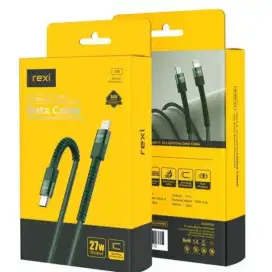 Kabel data REXI KJ01-CL USB-C to L1GHTNING 27w extra bend protection