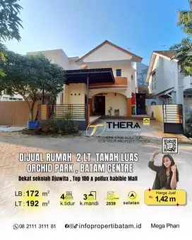 Dijual murah rumah besar tanah luas di orchid park batam centre