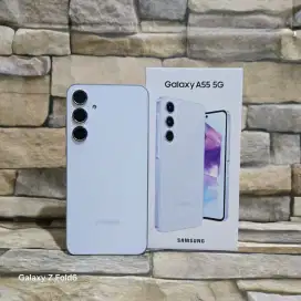 Samsung Galaxy A55 5G 8/256 Ice Blue Fulset segel mulus 98% Garansi
