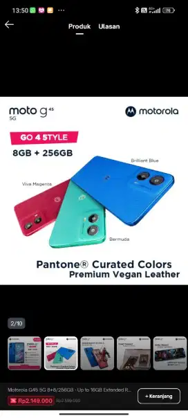 motorola g45 5G 8/256 segel garansi resmi