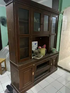 Buffet pajangan kayu jati
