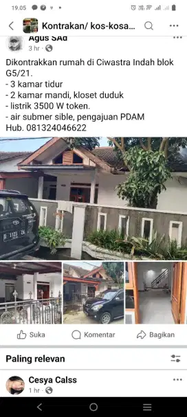 Dikontrakkan rumah