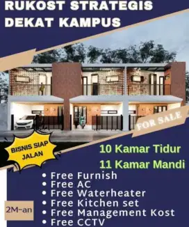 Dekat UB‼️Kost Full Furnished Merjosari Malang