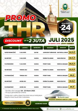 Umroh Cuma 20jutaan Paket Istimewa