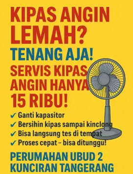 servis kipas angin sekitar kunciran tangerang