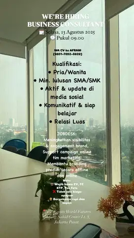 LOKER BUSINESS CONSULTANT