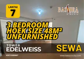Disewakan Apartemen 3 Bedroom Kosongan Lantai 7 Tower E Bassura City