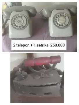 2 pesawat telepon + 1 seterika