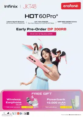 PREORDER INFINIX HOT 60 PRO+ 8/128 & 256