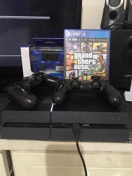 Jual PS4 Fat 500gb Original Dpt Stick ori 3, BD GTA V tinggal main