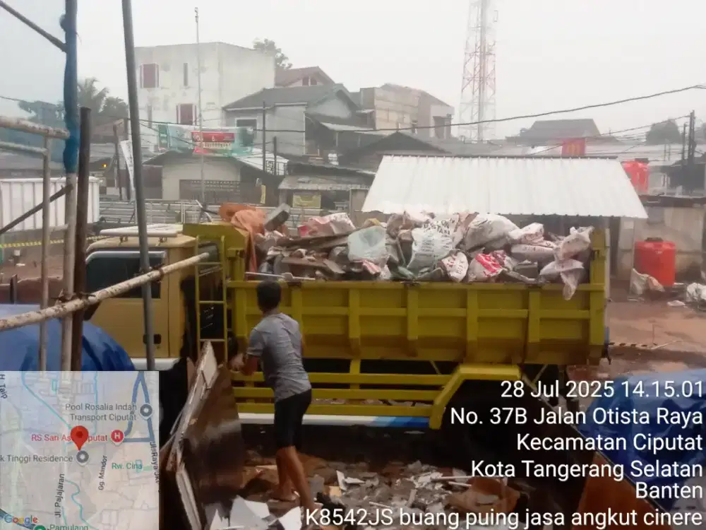 Buang puing pengurugan lahan