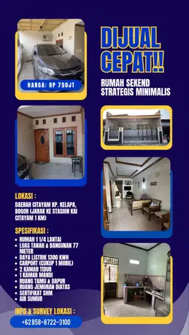 Jual Rumah Minimalis Citayam
