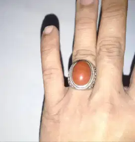 Cincin Batu Akik Ati Ayam bonus Batu Pirus Aceh