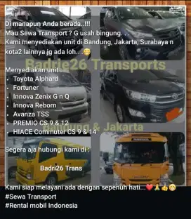 Sewa Transportasi seluruh kota di Indonesia