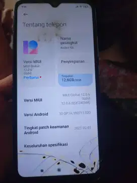 Hp redmi 9a ,,minus lcd retak, sentuhan normal.