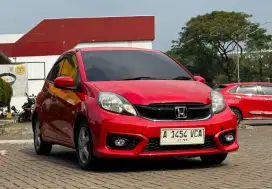 Honda Brio E 1.2 CVT Matic A/T Tahun 2015 Merah Upgrade RS 2017