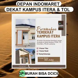 PERUMAHAN TERDEKAT KAMPUS ITERA DEPAN INDOMARET