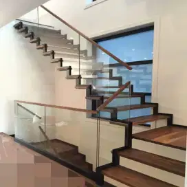 Railling tangga / Railing kaca / Reling balkon / Railling tangga kaca