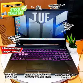 ASUS TUF GAMING A15 AMD RYZEN 5-4600H RAM 16 GB SSD 512 GB NVIDIA 4 GB