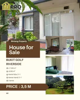 DIJUAL RUMAH LUAS DI BUKIT GOLF RIVERSIDE CIMANGGIS DEPOK