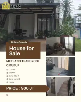 DIJUAL RUMAH METLAND TRANSYOGI CIBUBUR
