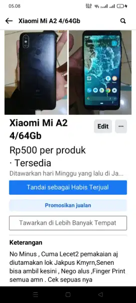 Xiami Mi A2 Ram 4/64gb