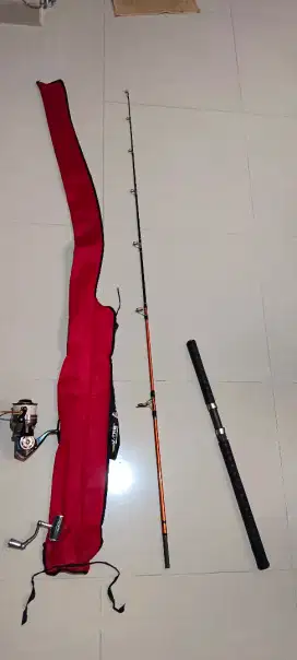Joran Pooping V-Tro Popping PE 8 dan Reel V-Tro Sirline 10000