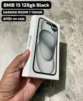 BNIB Iphone 15 128gb Black GARANSI RESMI 1 TAHUN Malang Batu