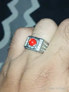 Cincin Batu Akik Merah Siyem