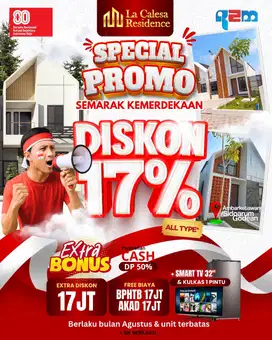 MURAH BARU dalam Perumahan One Gate Calesa Residence BANYAK BONUS