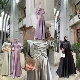 DRESS LEBARAN / KONDANGAN CEWE FREE TAS