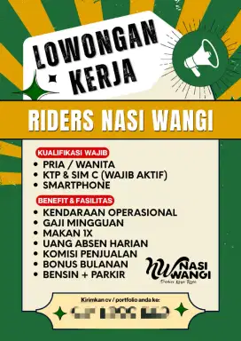 Sales Riders Tenaga Penjualan Motoris Nasi Wangi
