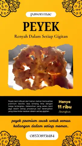 Peyek premium bentuk kembang goyang