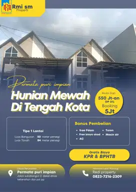 Rumh tengah kota tanpa Dp booking 5 juta All In