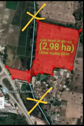 Tanah Strategis 2.9 SHM Hektar di Karawang Timur