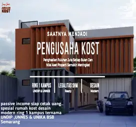 FREE ALL BIAYA,SHM TANAH DAN BANGUNAN,RUMAH KOST RUMAH RING 1 UNDIP