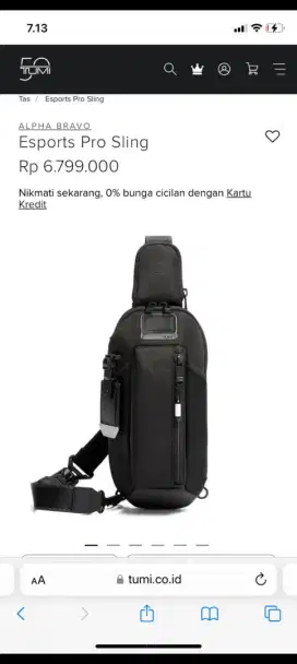 sling bag TUMI & Dompet Gesper Fossil