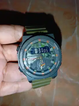 Jam SKMEI Dual Time Original Army Green