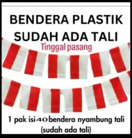 Rentengan bendera plastik