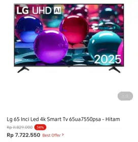 LG SMART TV 4K 65 INCI