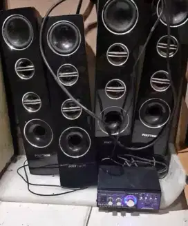 speaker tower plus amplifier mini bluetooth