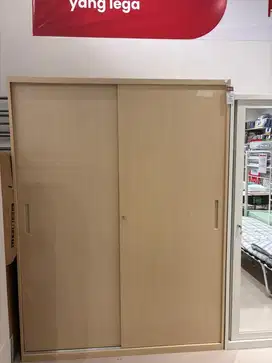Lemari pakaian 2 pintu sliding besi metL